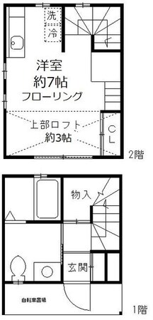 武蔵境駅 徒歩8分 2階の物件間取画像